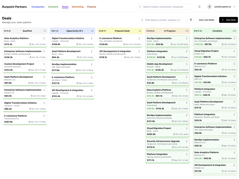 Runpoint CRM - Screenshot 2